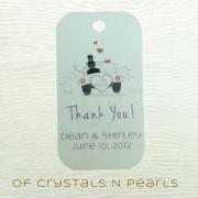 24 Just Married Customised Gift Tags - Wedding Favor Tags - Thank you tags - Wedding Gift Tags